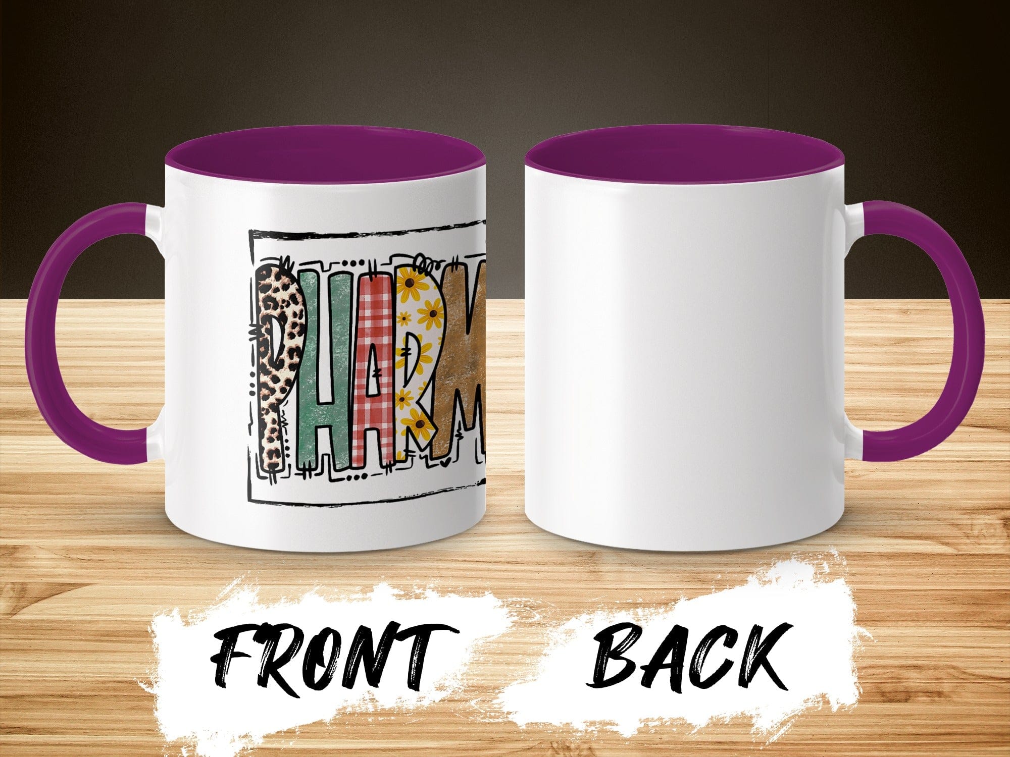 FARM themed purple handle unique mug product