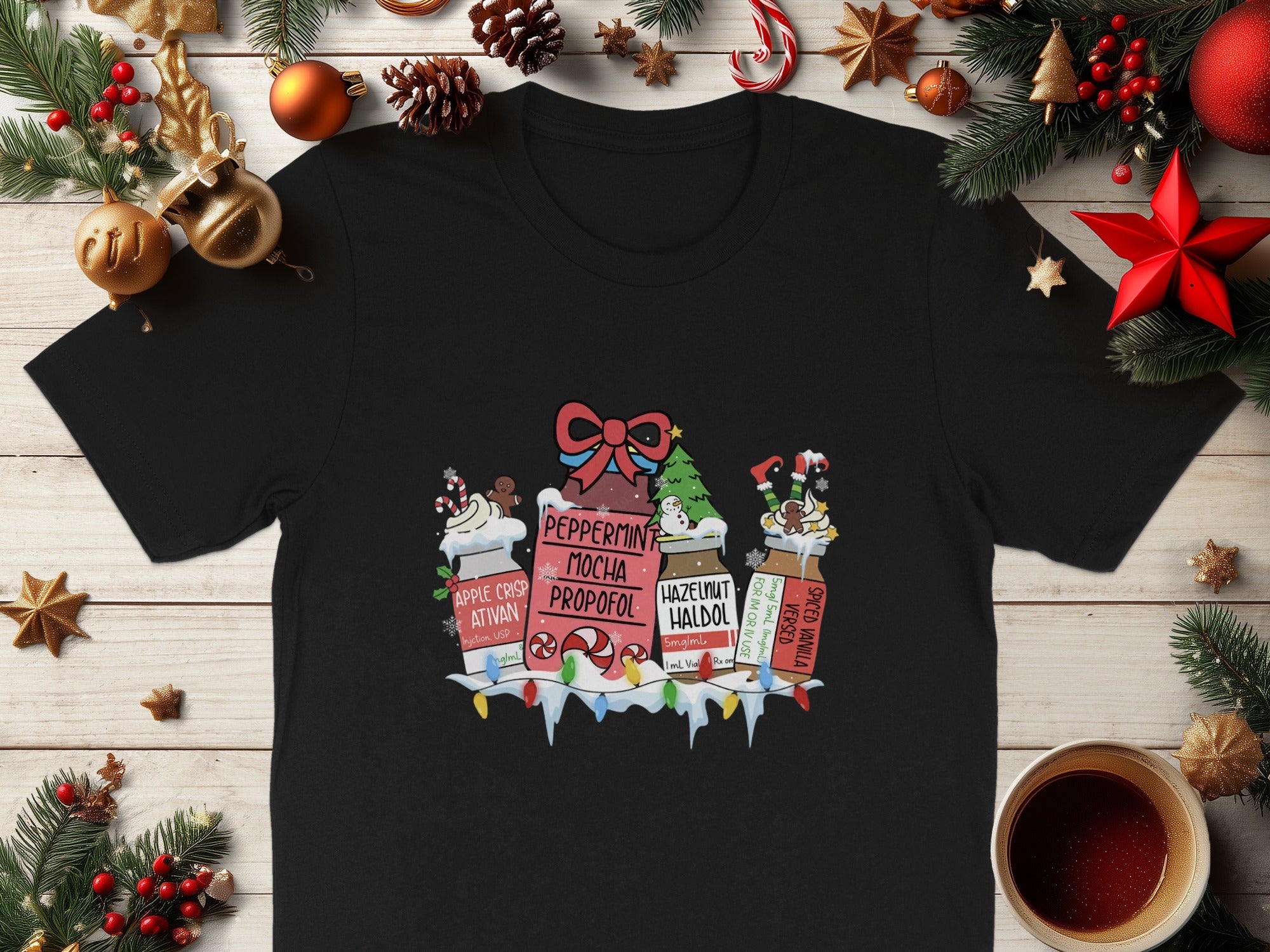 Christmas Holiday Drinks Shirt Peppermint Mocha Propofol