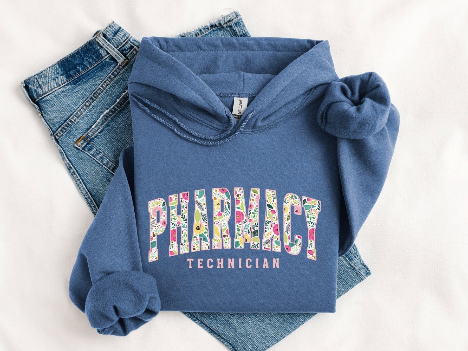 Floral Pharmacy Technician Hoodie - Adverse Reactions - Pharmacy Apparel for Pharmacists, Techs & Students