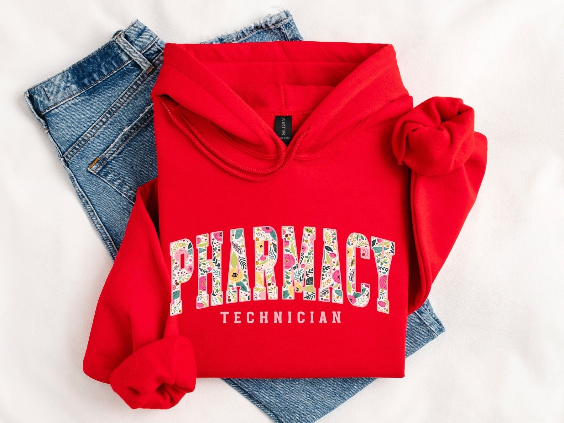 Floral Pharmacy Technician Hoodie - Adverse Reactions - Pharmacy Apparel for Pharmacists, Techs & Students