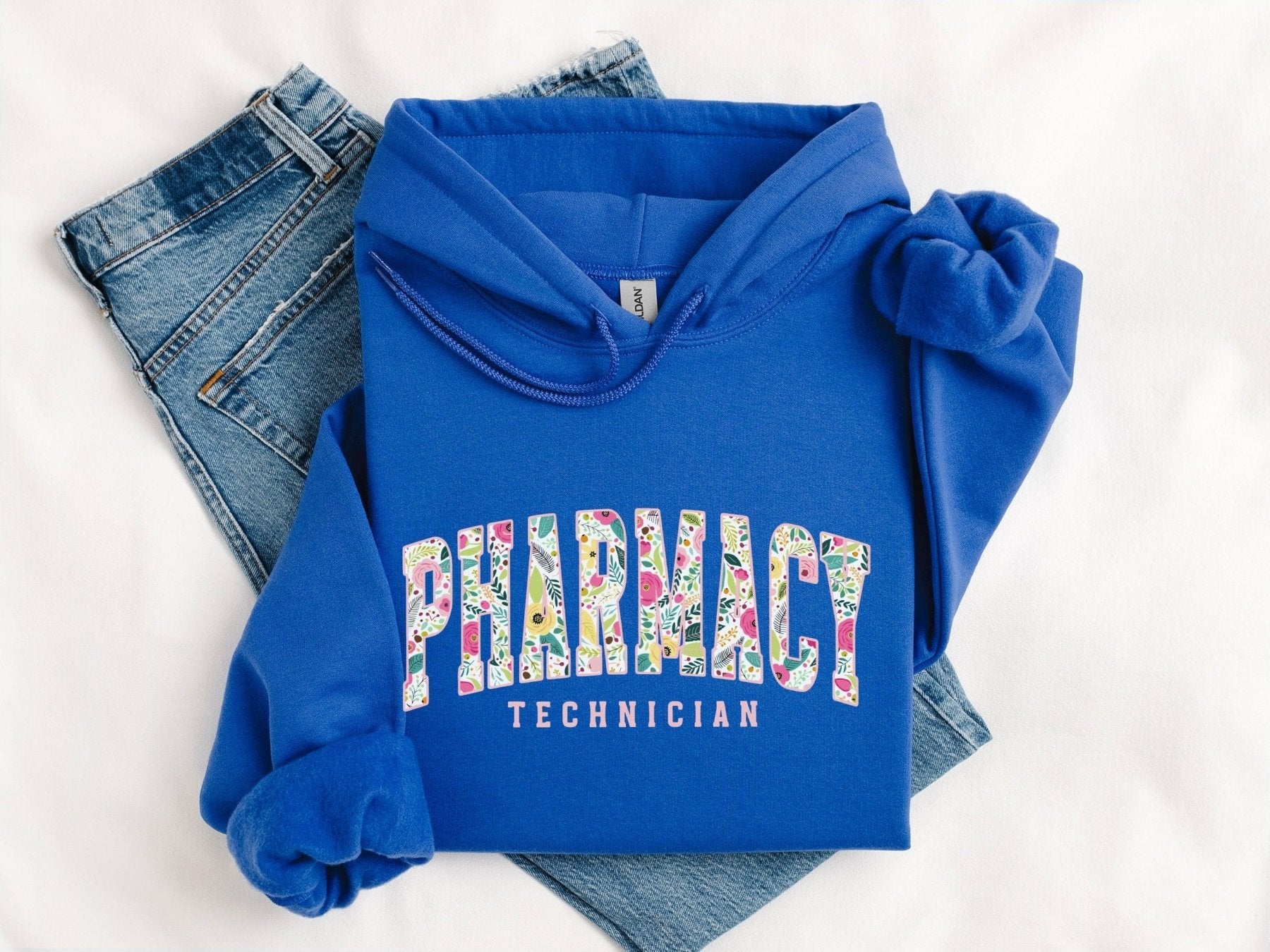 Floral Pharmacy Technician Hoodie - Adverse Reactions - Pharmacy Apparel for Pharmacists, Techs & Students