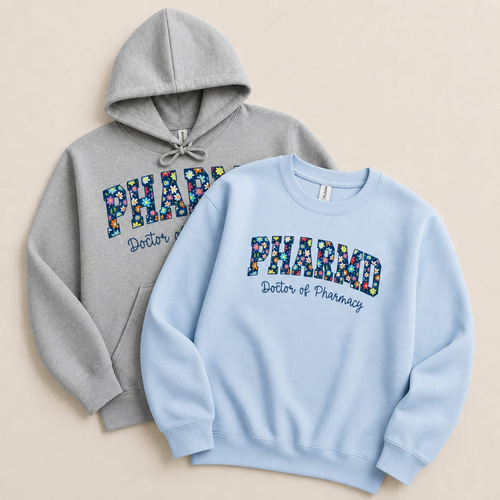 Floral PharmD v1 Sweatshirt & Hoodie - Adverse Reactions