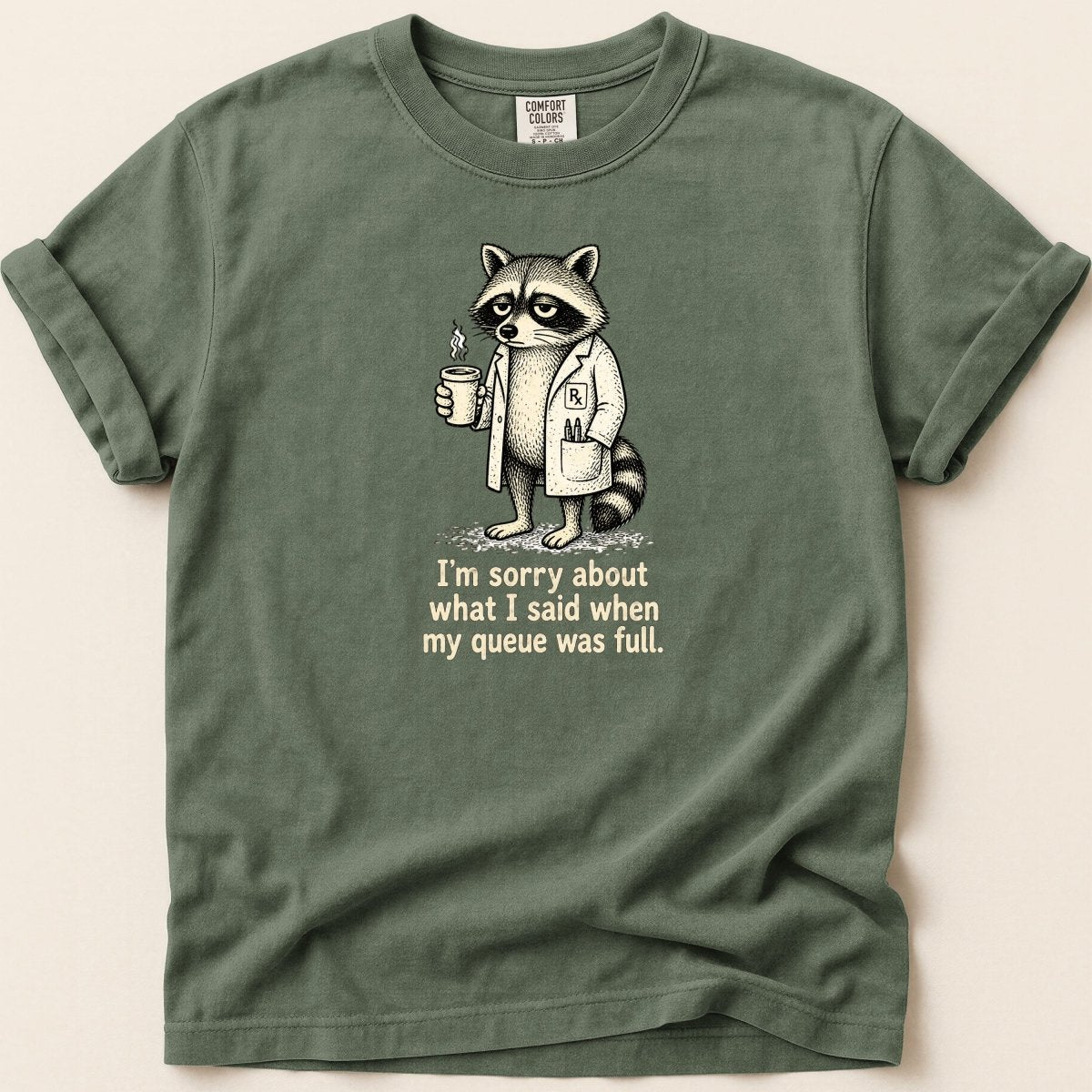 Full Queue Racoon Tee - Adverse Reactions