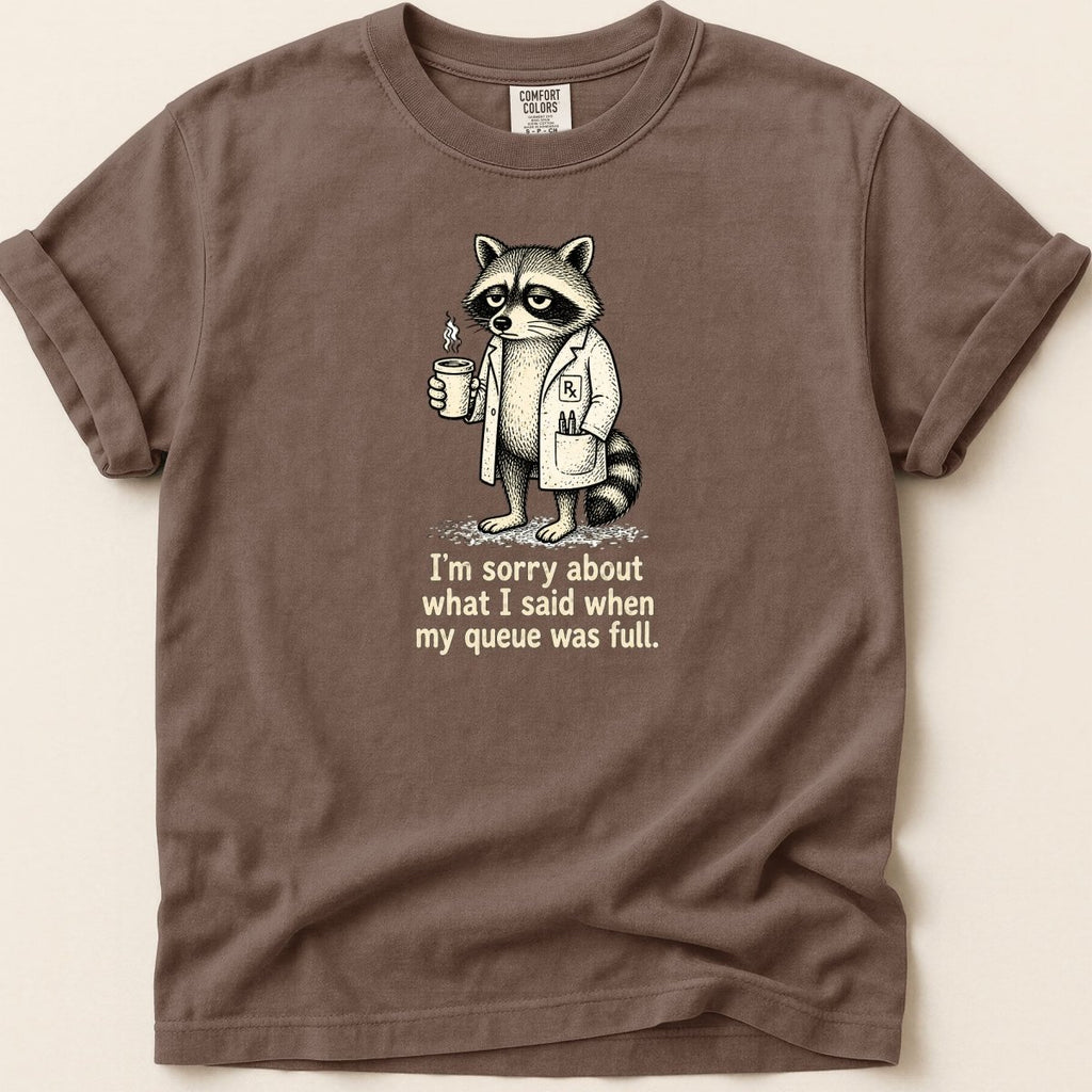 Full Queue Racoon Tee - Adverse Reactions