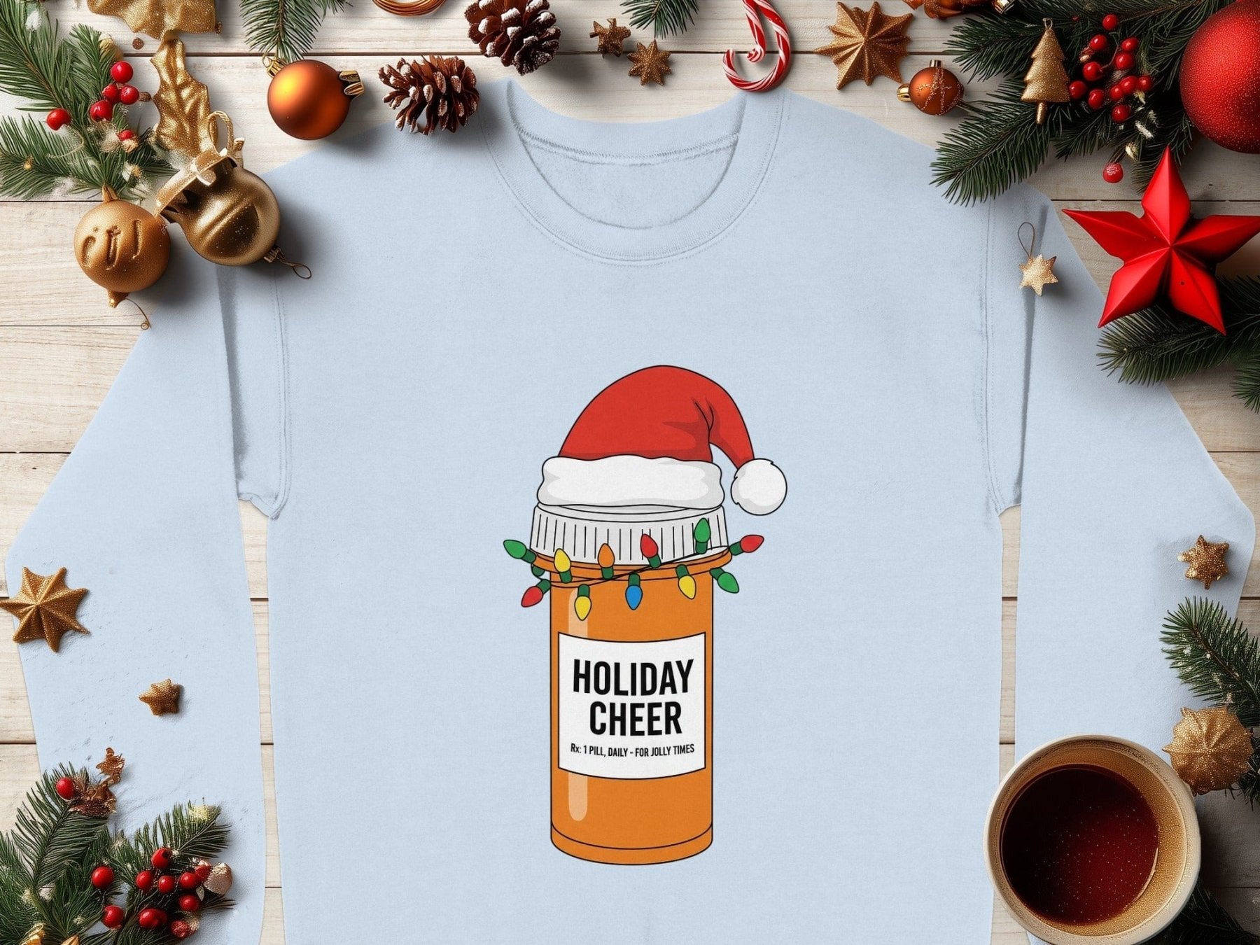 Holiday Cheer Prescription Sweatshirt - Adverse Reactions - Pharmacy Apparel for Pharmacists, Techs & Students