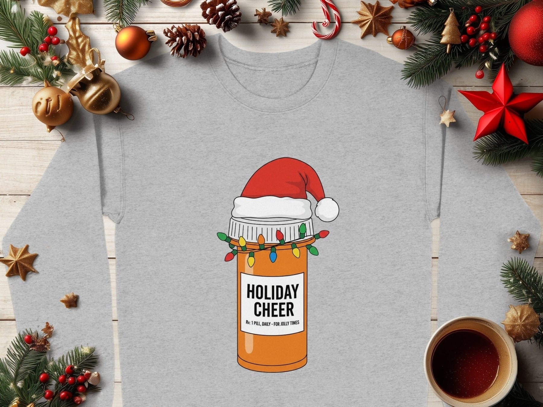 Holiday Cheer Prescription Sweatshirt - Adverse Reactions - Pharmacy Apparel for Pharmacists, Techs & Students