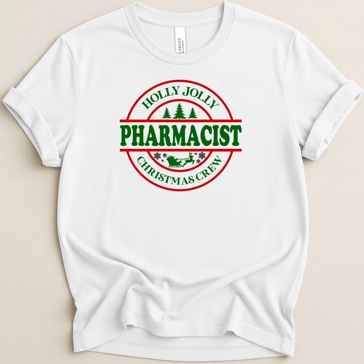 Holly Jolly Badge Pharmacist Tee - Adverse Reactions
