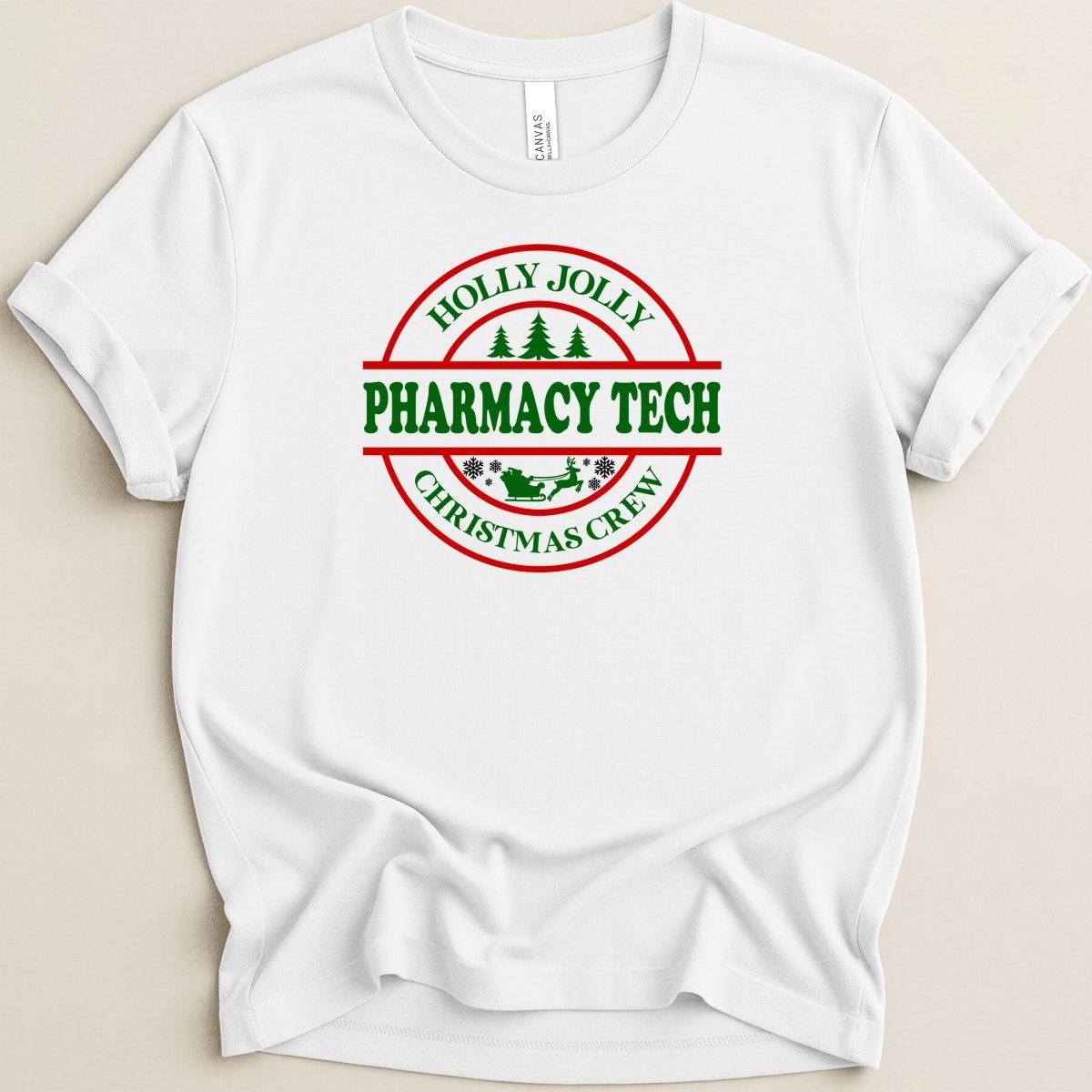 Holly Jolly Badge Pharmacy Tech Tee - Adverse Reactions