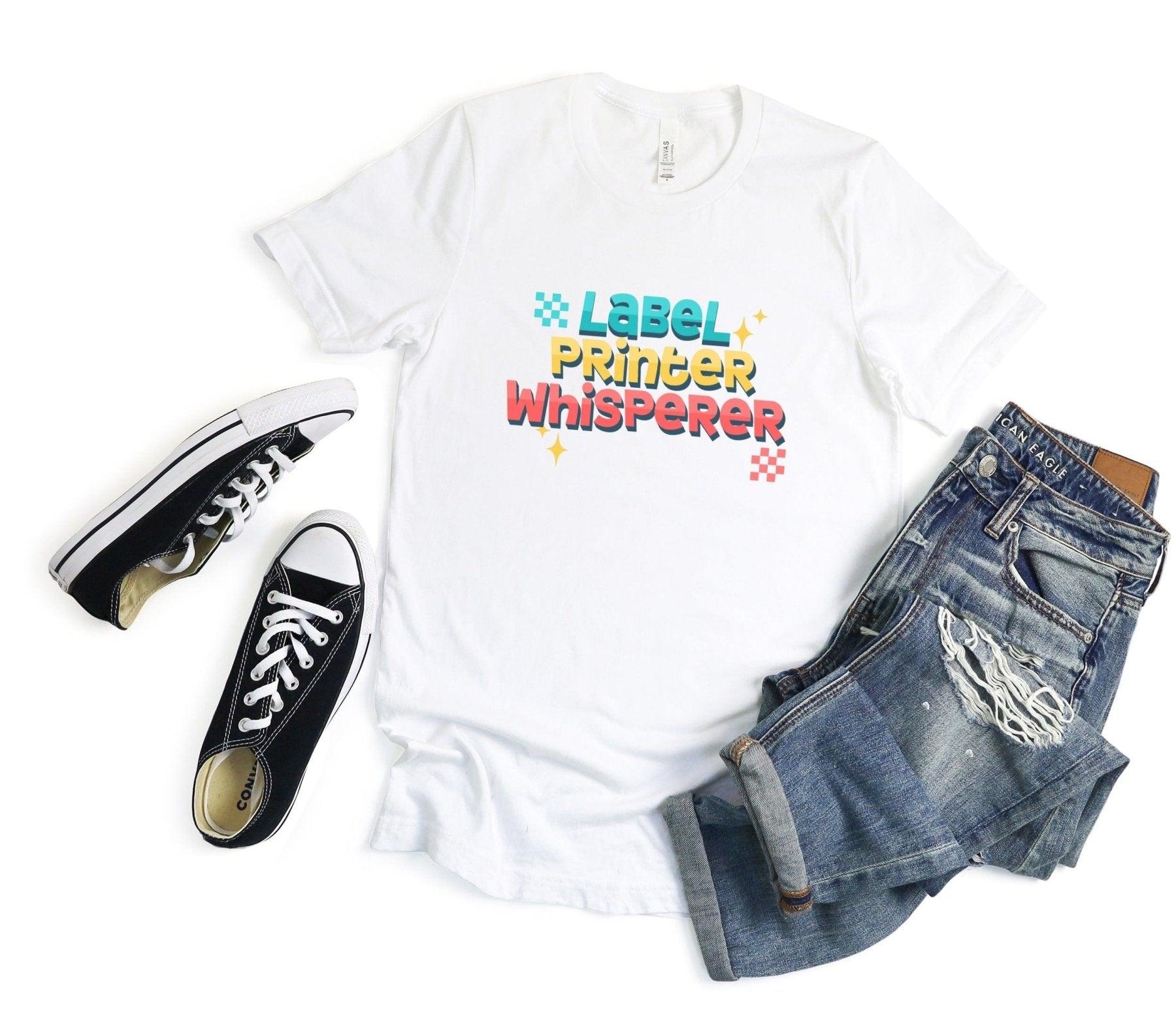 Label Printer Whisperer Tee - Adverse Reactions - Pharmacy Apparel for Pharmacists, Techs & Students