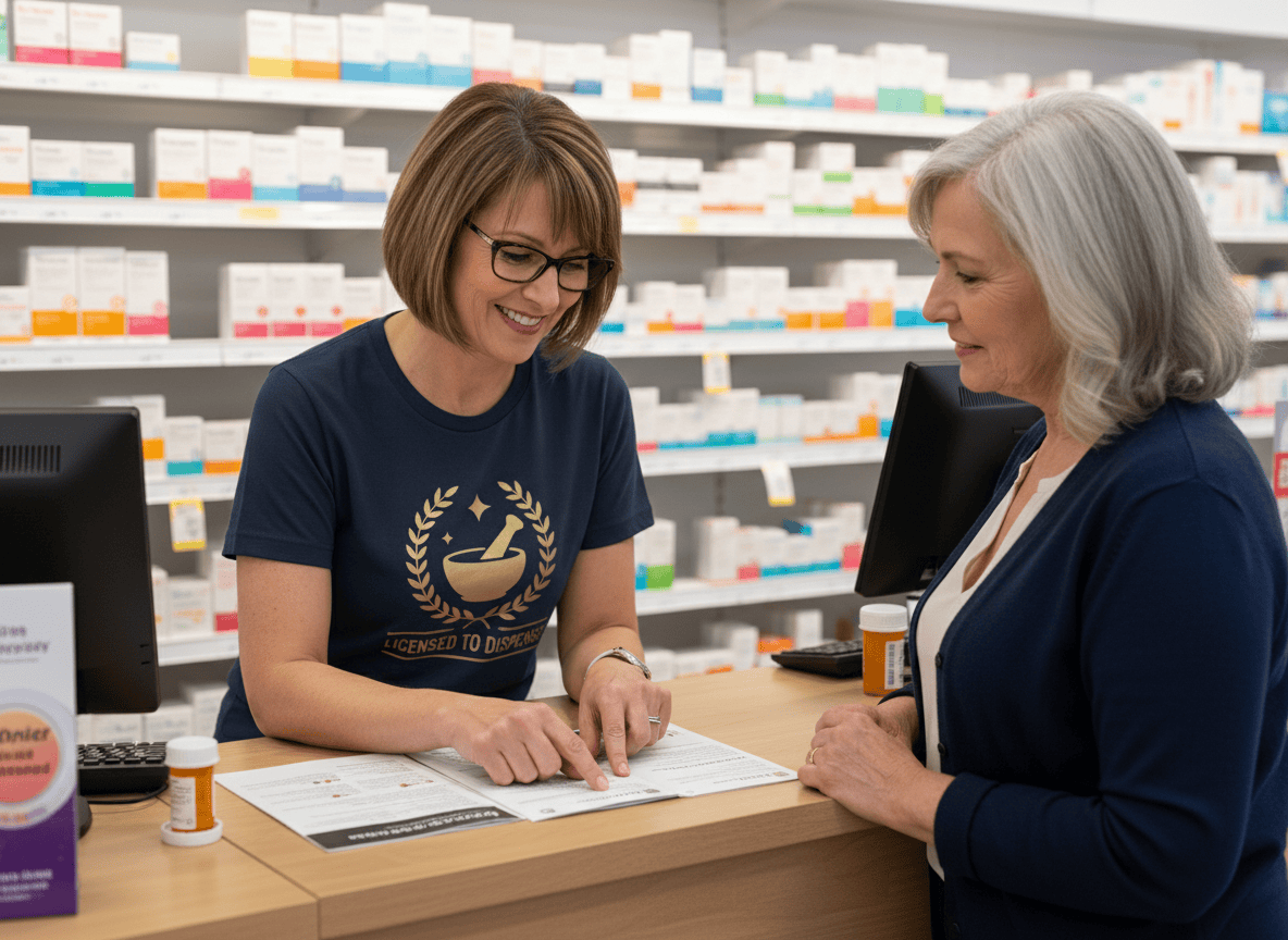 Licensed To Dispense Tee - Adverse Reactions - Pharmacy Apparel for Pharmacists, Techs & Students