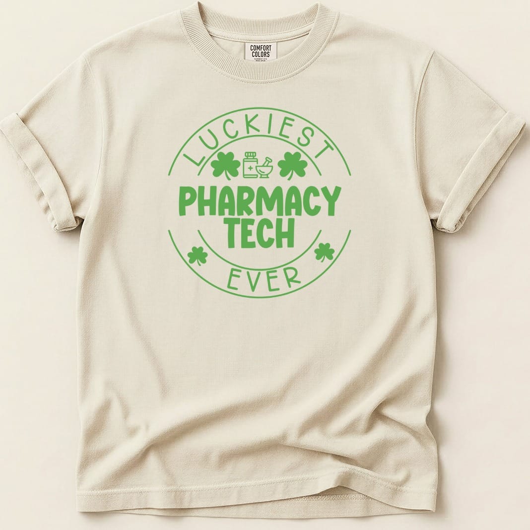 Luckiest Pharmacy Tech Ever Tee - Adverse Reactions