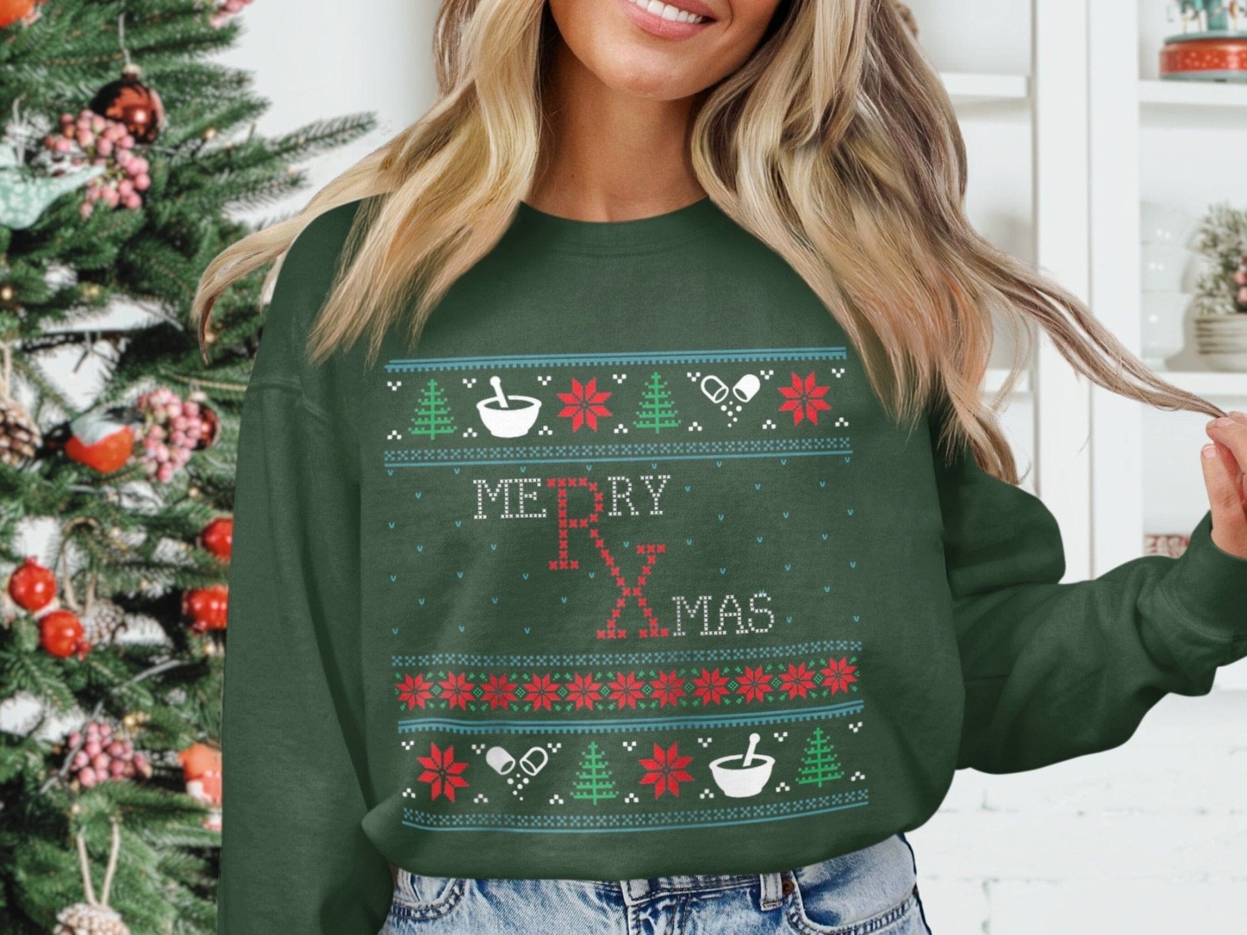 Merry Rx - Mas Sweatshirt - Adverse Reactions - Pharmacy Apparel for Pharmacists, Techs & Students
