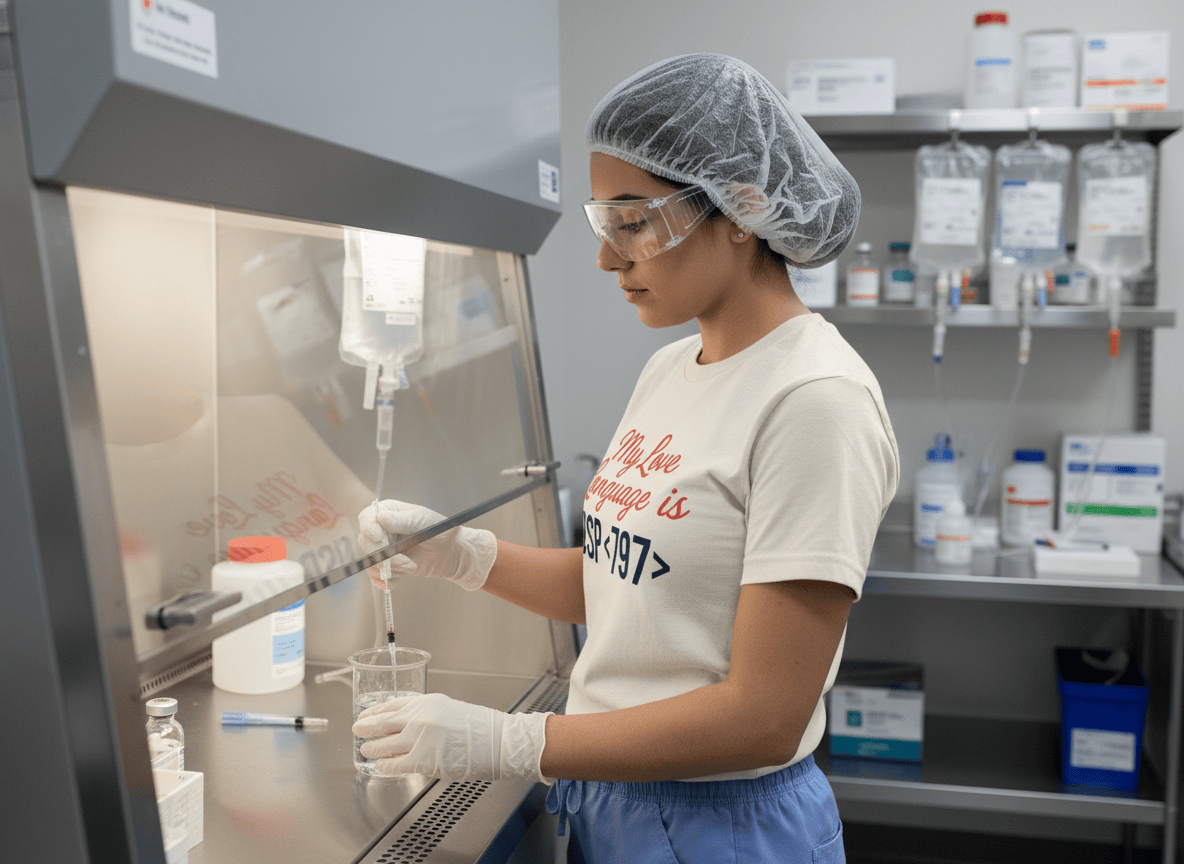 My Love Language is USP 797 Tee - Adverse Reactions - Pharmacy Apparel for Pharmacists, Techs & Students