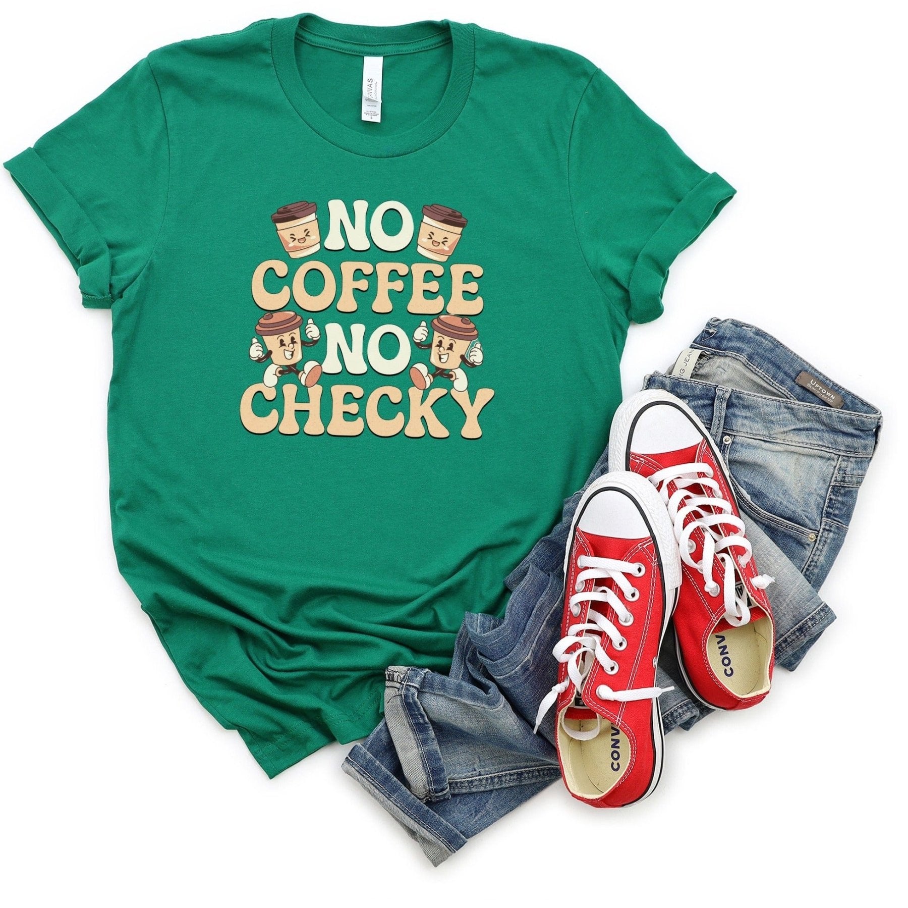 No Coffee No Checky Tee - Adverse Reactions - Pharmacy Apparel for Pharmacists, Techs & Students