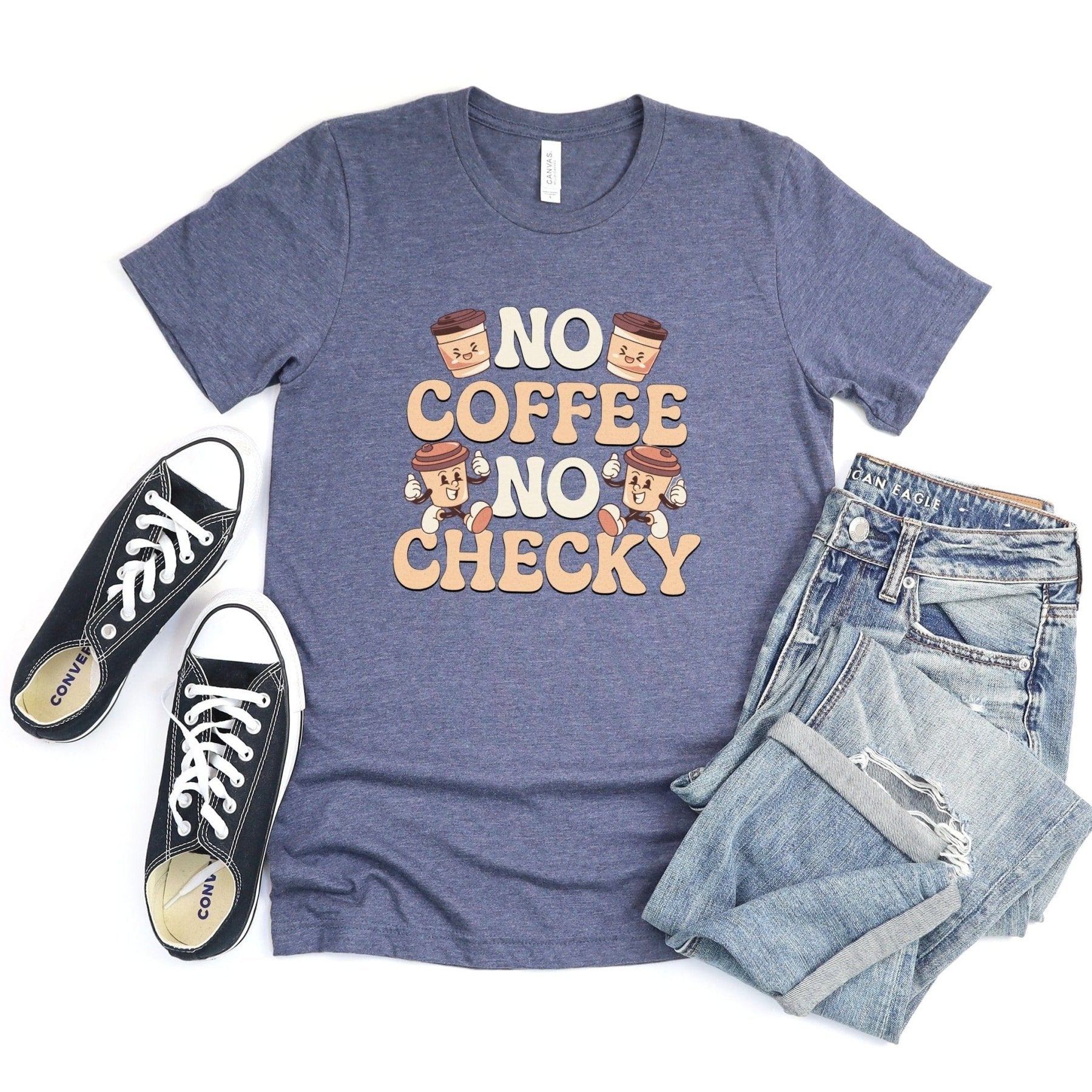 No Coffee No Checky Tee - Adverse Reactions - Pharmacy Apparel for Pharmacists, Techs & Students
