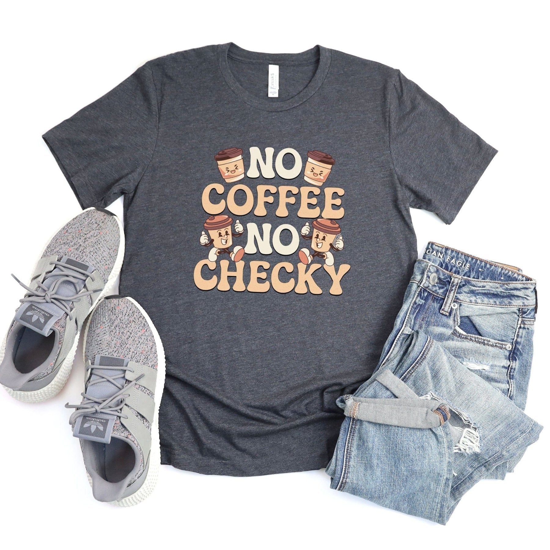 No Coffee No Checky Tee - Adverse Reactions - Pharmacy Apparel for Pharmacists, Techs & Students