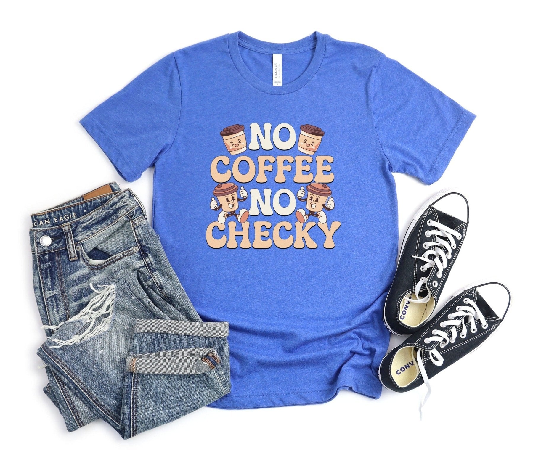 No Coffee No Checky Tee - Adverse Reactions - Pharmacy Apparel for Pharmacists, Techs & Students