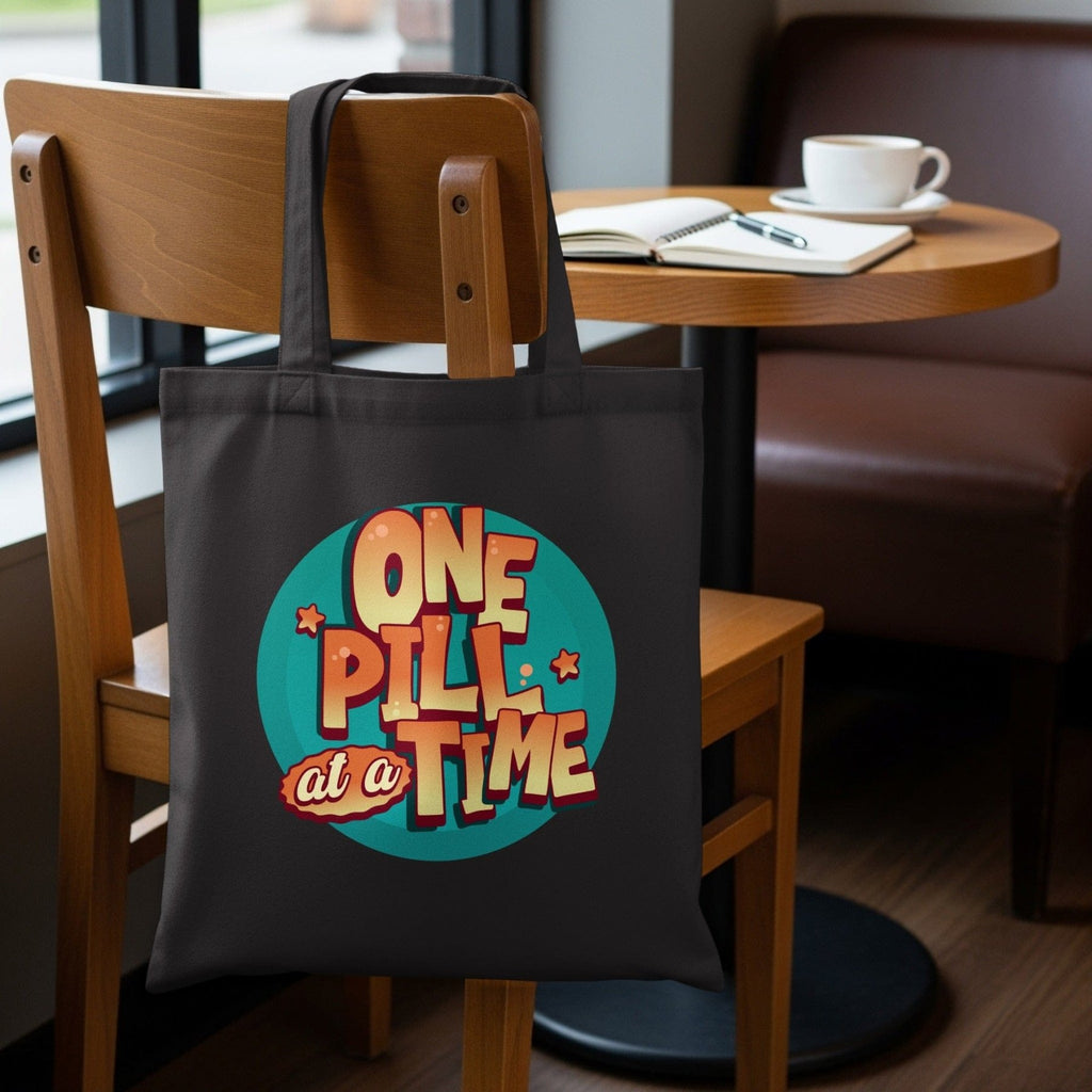 One Pill at a Time Tote Bag - Pharmacy Apparel for Pharmacists, Techs & Students
