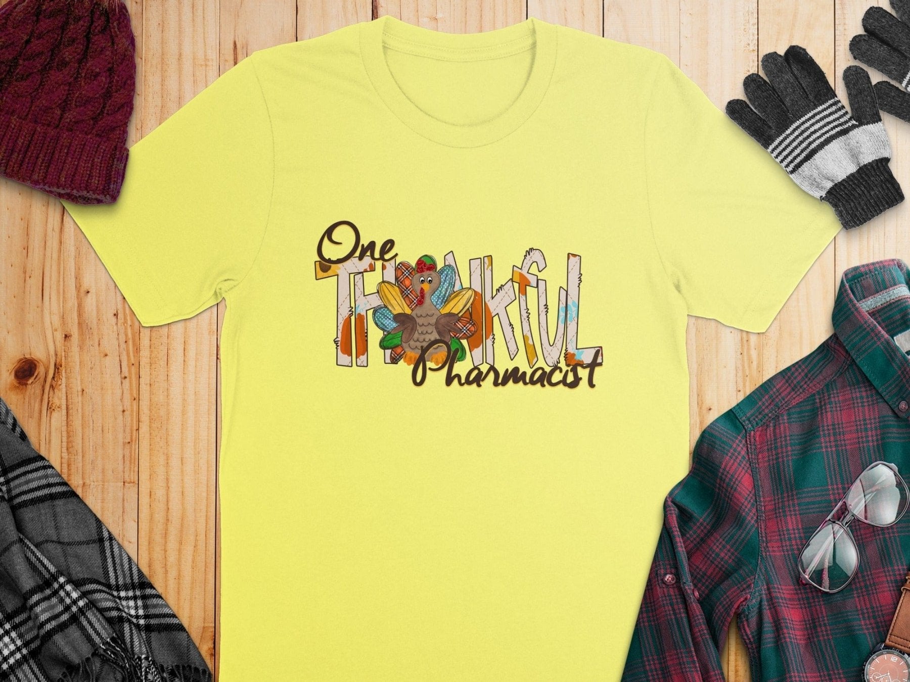 One Thankful Pharmacist Tee - Adverse Reactions - Pharmacy Apparel for Pharmacists, Techs & Students