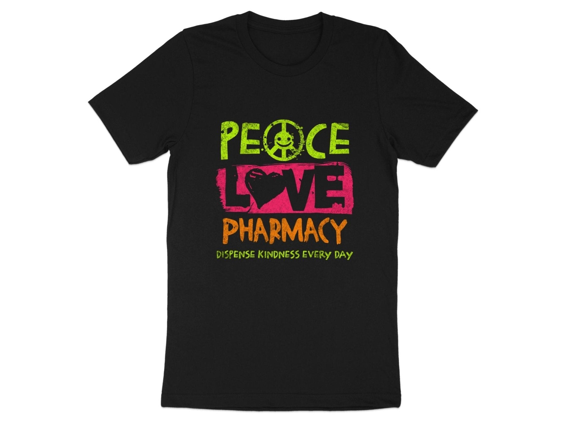 Peace Love Pharmacy Tee - Adverse Reactions - Pharmacy Apparel for Pharmacists, Techs & Students