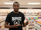 Pharmacist Collegiate Crest Tee - Adverse Reactions - Pharmacy Apparel for Pharmacists, Techs & Students