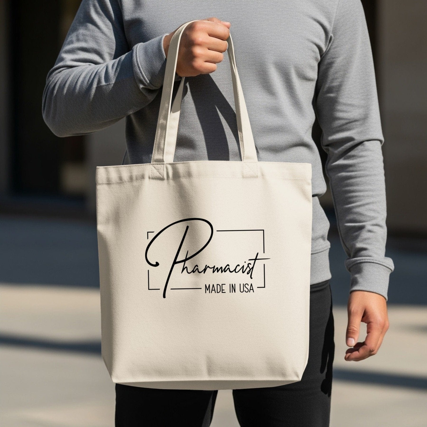 Pharmacist Made in USA Tote Bag - Pharmacy Apparel for Pharmacists, Techs & Students
