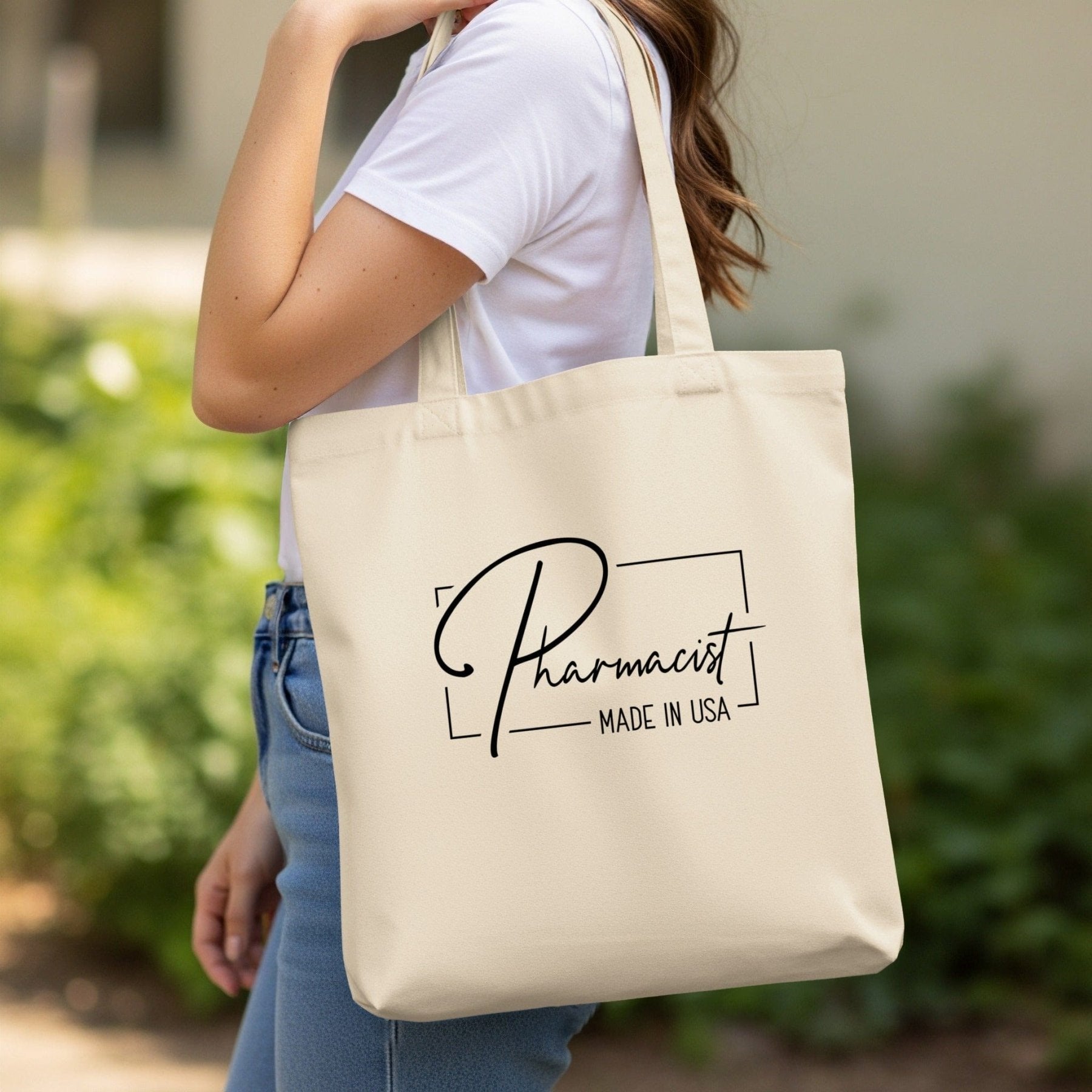 Pharmacist Made in USA Tote Bag - Pharmacy Apparel for Pharmacists, Techs & Students