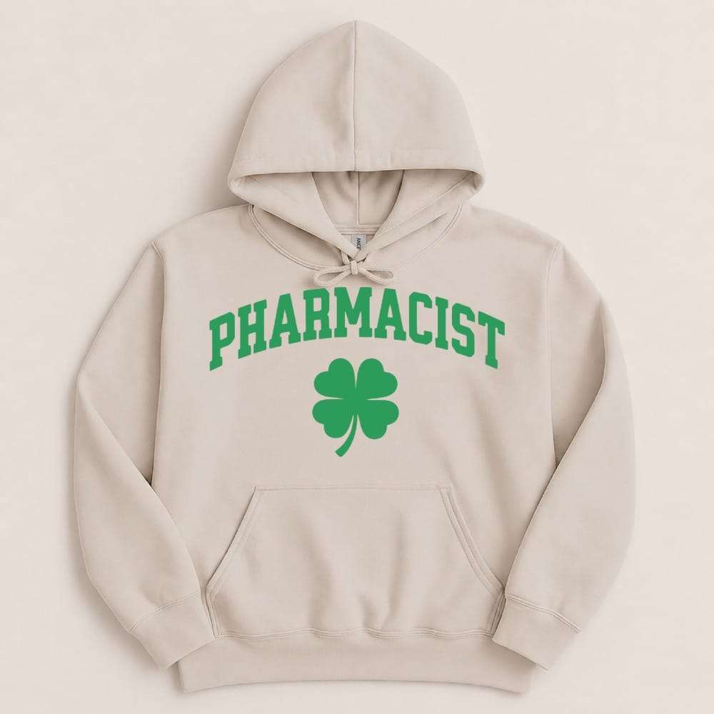 Pharmacist Shamrock (Green Text) Sweatshirt & Hoodie - Adverse Reactions