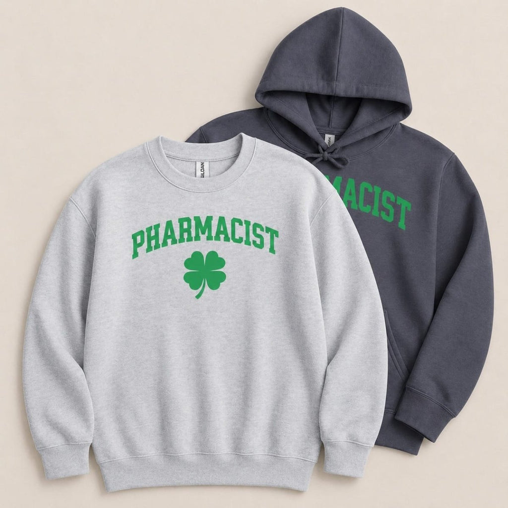 Pharmacist Shamrock (Green Text) Sweatshirt & Hoodie - Adverse Reactions