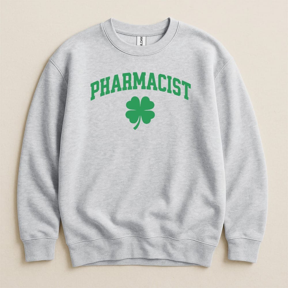 Pharmacist Shamrock (Green Text) Sweatshirt & Hoodie - Adverse Reactions