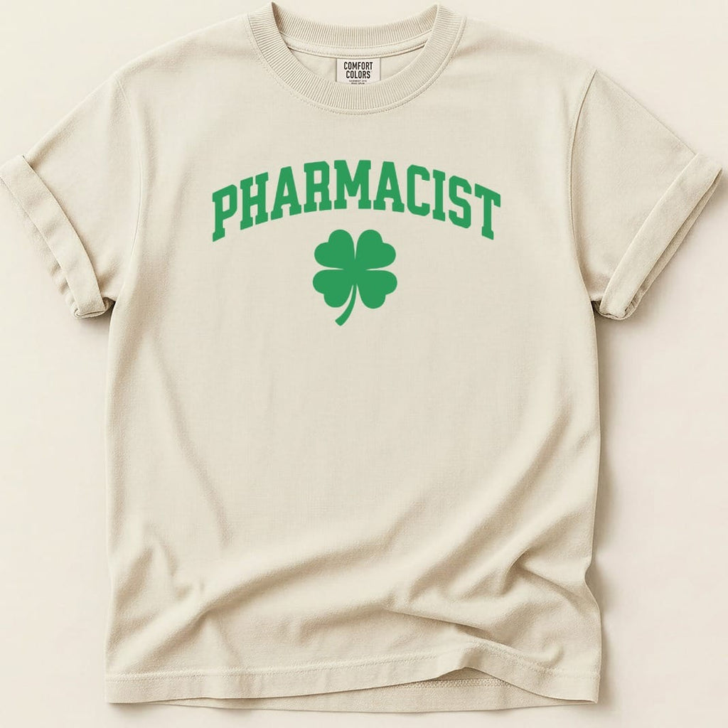 Pharmacist Shamrock (Green Text) Tee - Adverse Reactions
