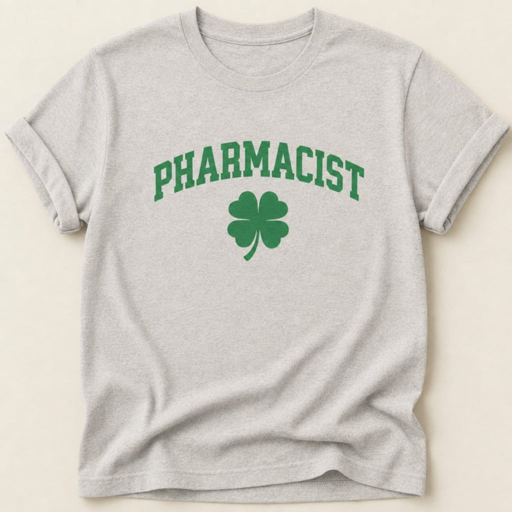 Pharmacist Shamrock (Green Text) Tee - Adverse Reactions