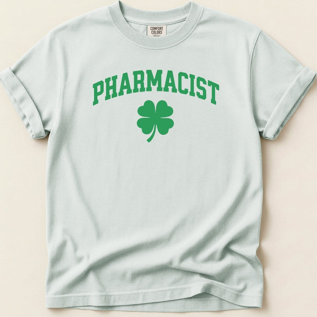 Pharmacist Shamrock (Green Text) Tee - Adverse Reactions