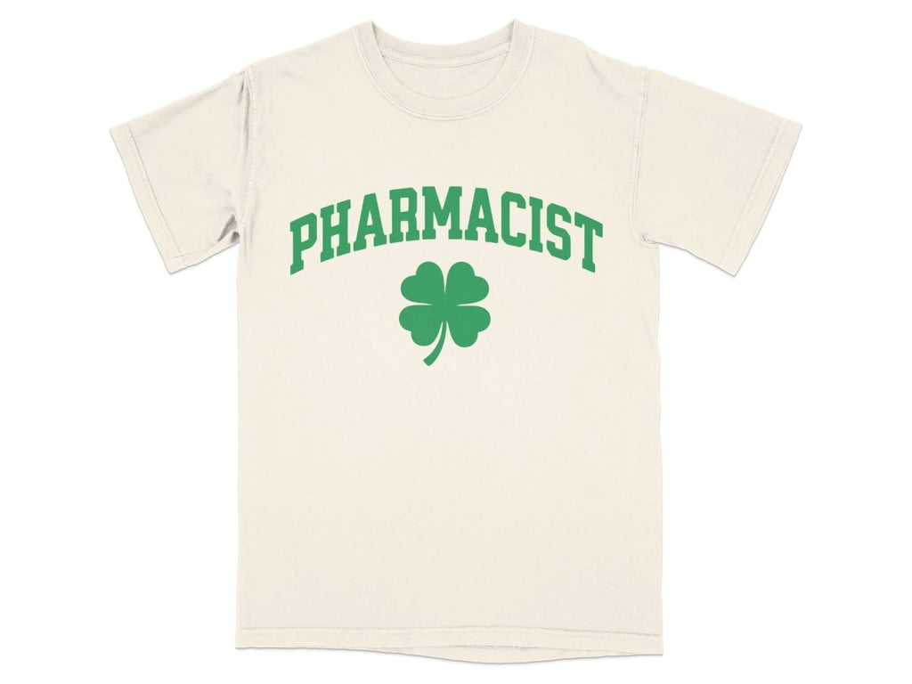 Pharmacist Shamrock (Green Text) Tee - Adverse Reactions