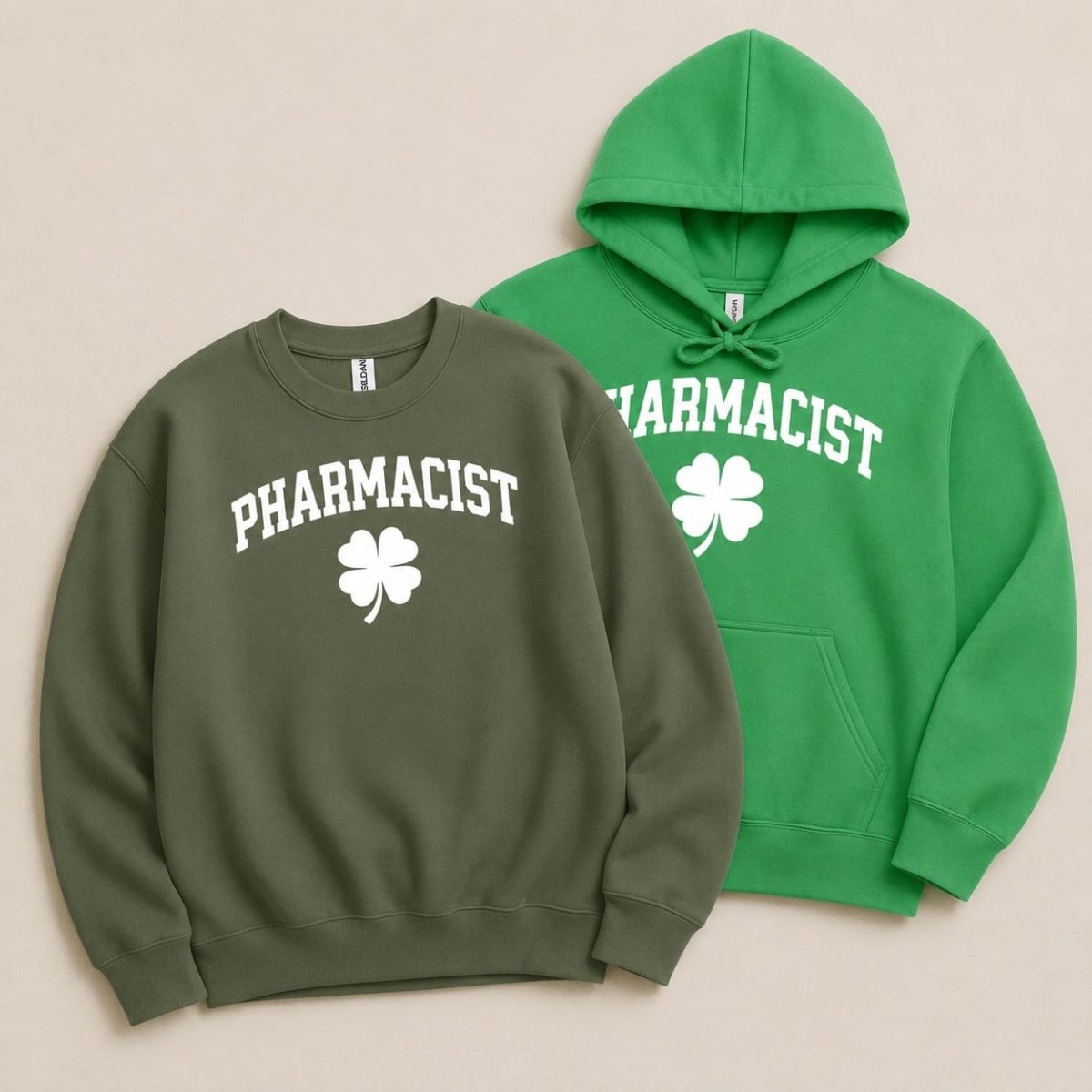 Pharmacist Shamrock (White Text) Sweatshirt & Hoodie - Adverse Reactions