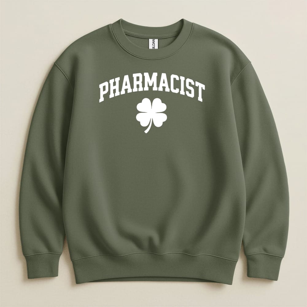Pharmacist Shamrock (White Text) Sweatshirt & Hoodie - Adverse Reactions