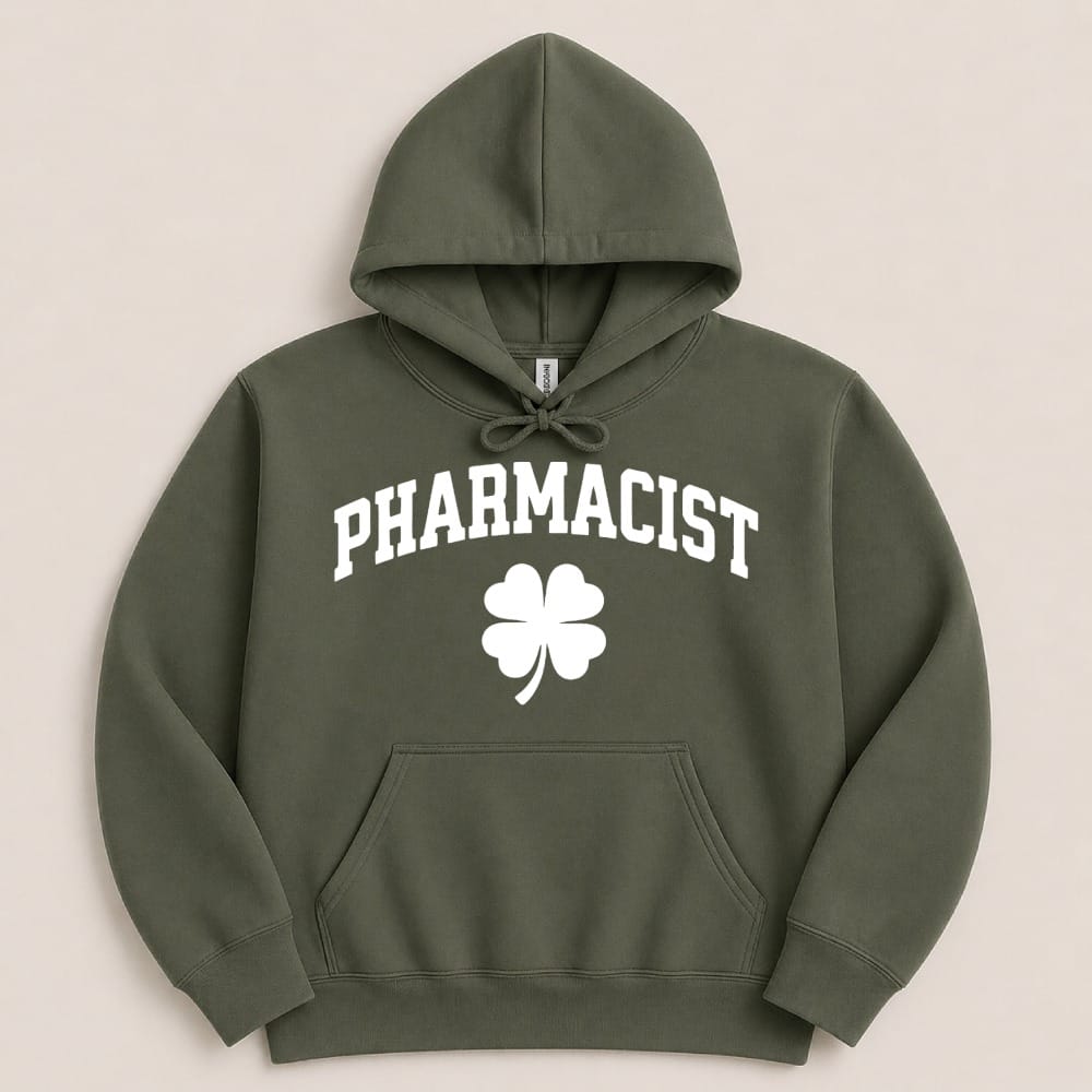 Pharmacist Shamrock (White Text) Sweatshirt & Hoodie - Adverse Reactions