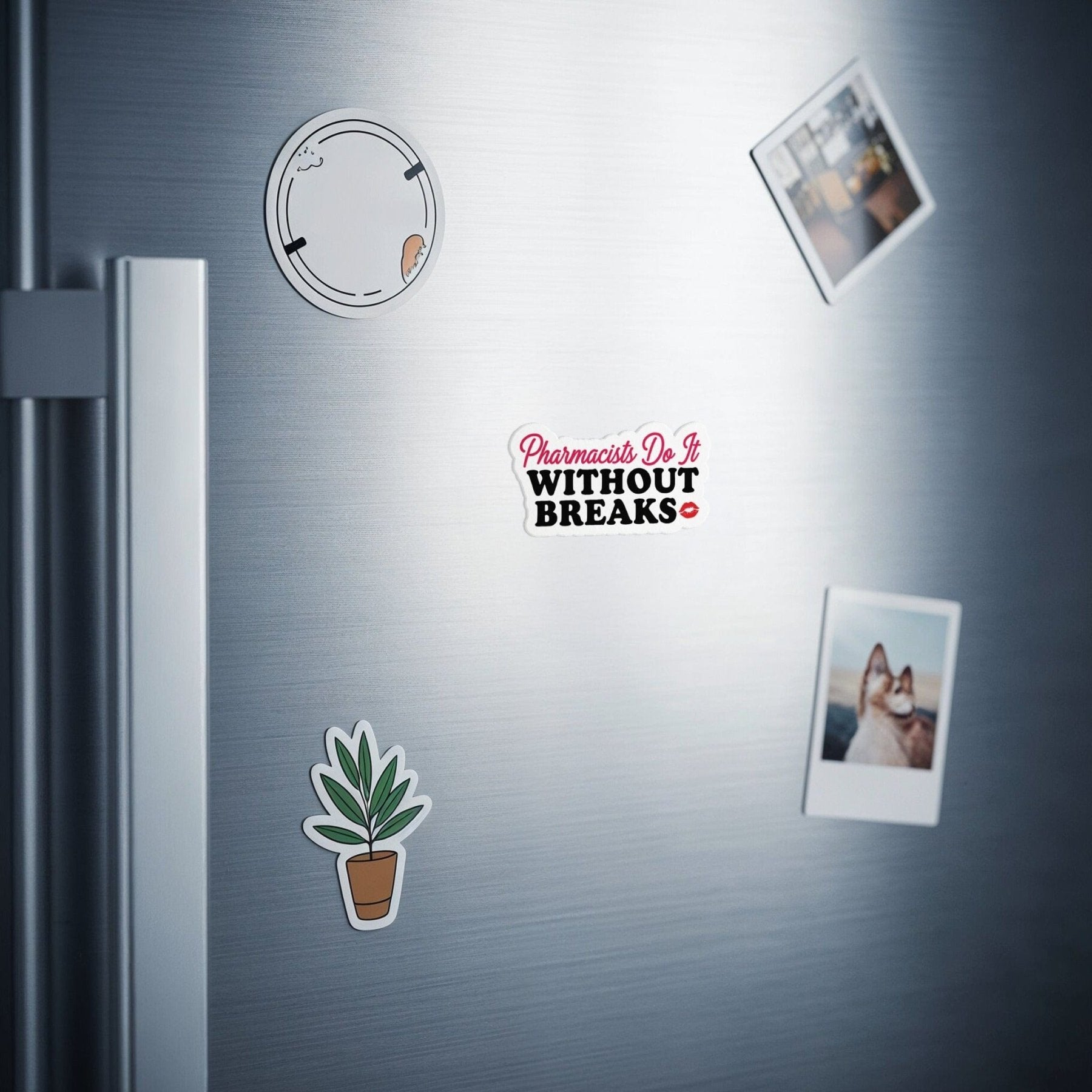 Pharmacists Do It Without Breaks Magnet - Adverse Reactions - Pharmacy Apparel for Pharmacists, Techs & Students