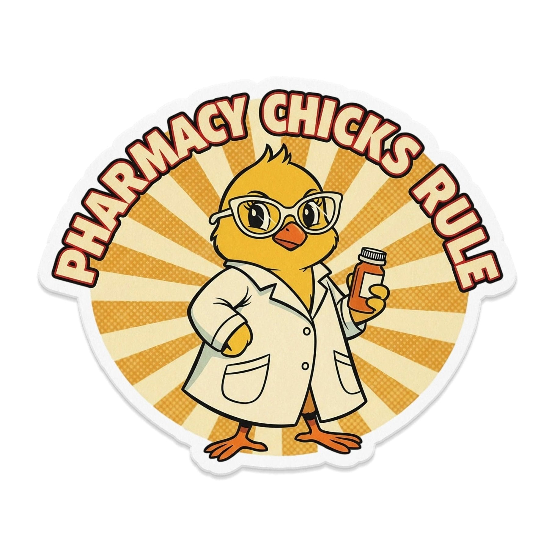 Pharmacy Chicks Rule Magnet - Adverse Reactions - Pharmacy Apparel for Pharmacists, Techs & Students