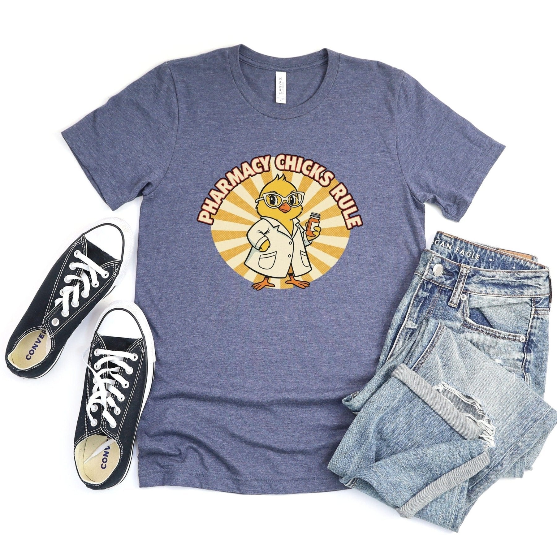 Pharmacy Chicks Rule Tee - Adverse Reactions - Pharmacy Apparel for Pharmacists, Techs & Students