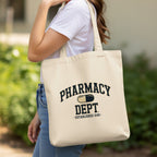 Pharmacy Dept 1240 College Tote Bag - Adverse Reactions - Pharmacy Apparel for Pharmacists, Techs & Students