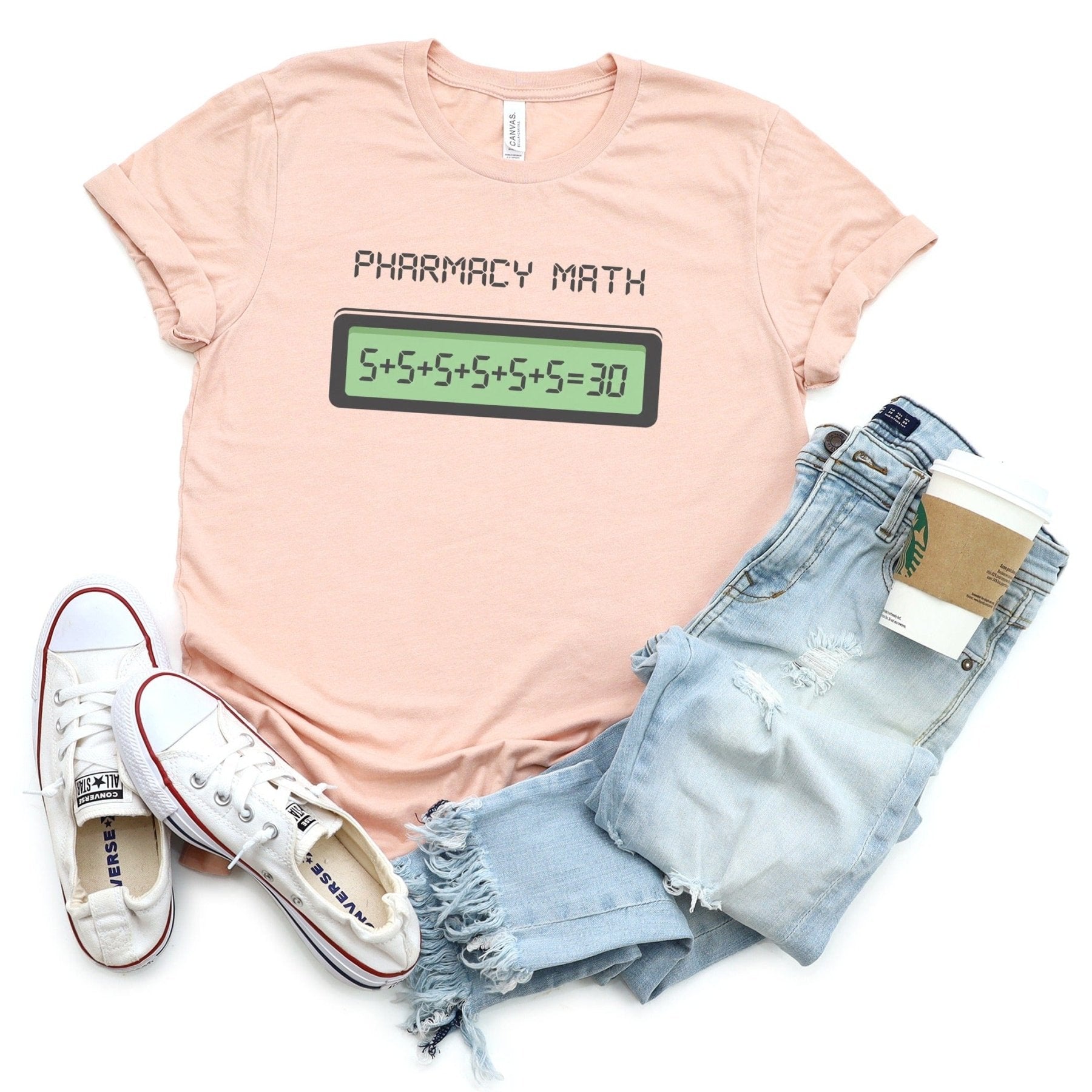 Pharmacy Math Tee - Adverse Reactions - Pharmacy Apparel for Pharmacists, Techs & Students