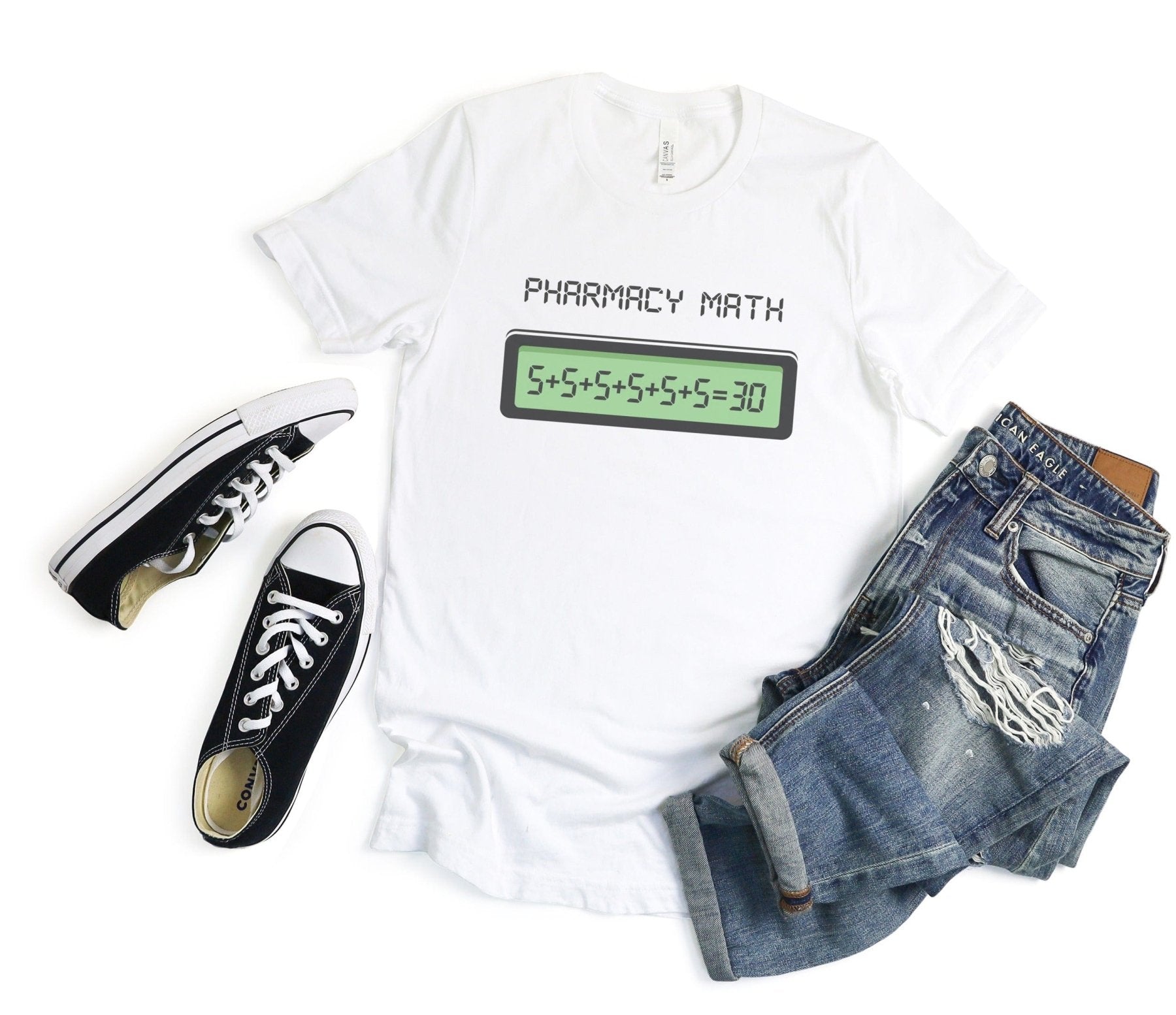 Pharmacy Math Tee - Adverse Reactions - Pharmacy Apparel for Pharmacists, Techs & Students