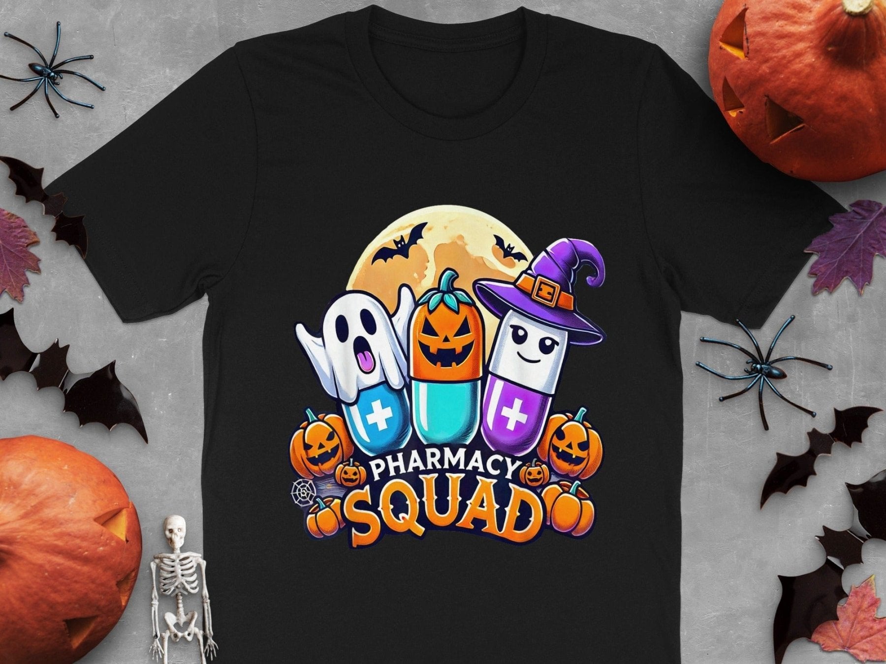 Pharmacy Squad Halloween Capsules Tee - Adverse Reactions - Pharmacy Apparel for Pharmacists, Techs & Students