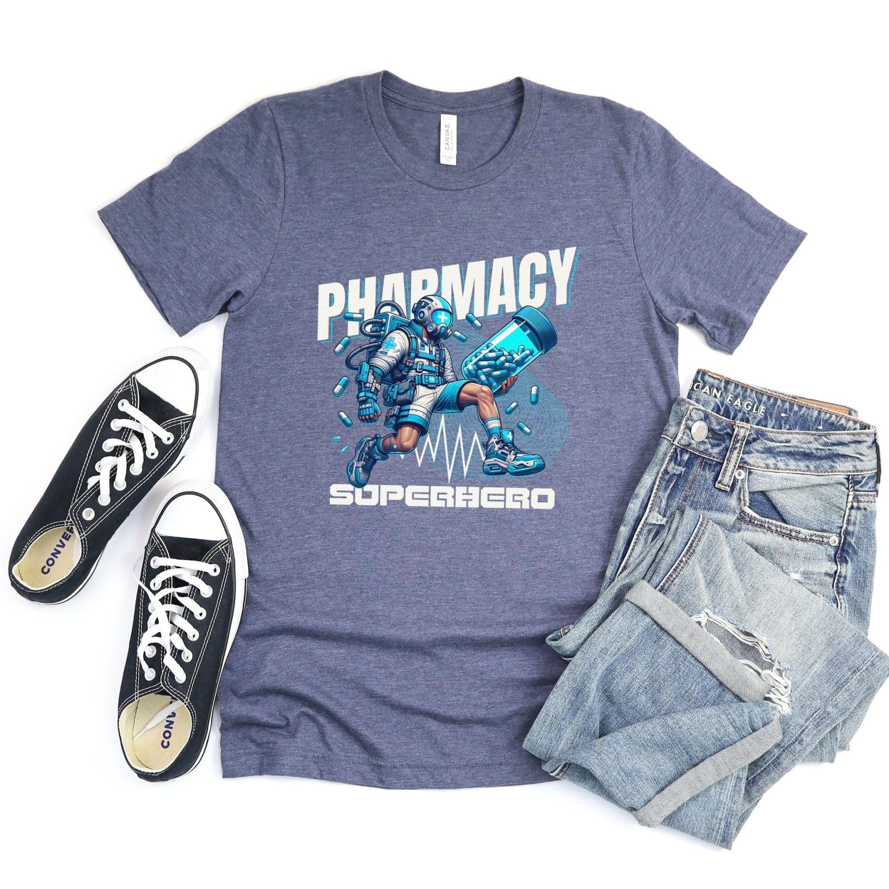 Pharmacy Superhero Tee - Pharmacy Apparel for Pharmacists, Techs & Students