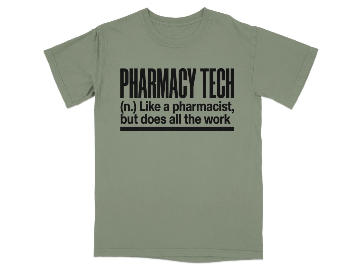 Pharmacy Tech Does All The Work Tee - Adverse Reactions