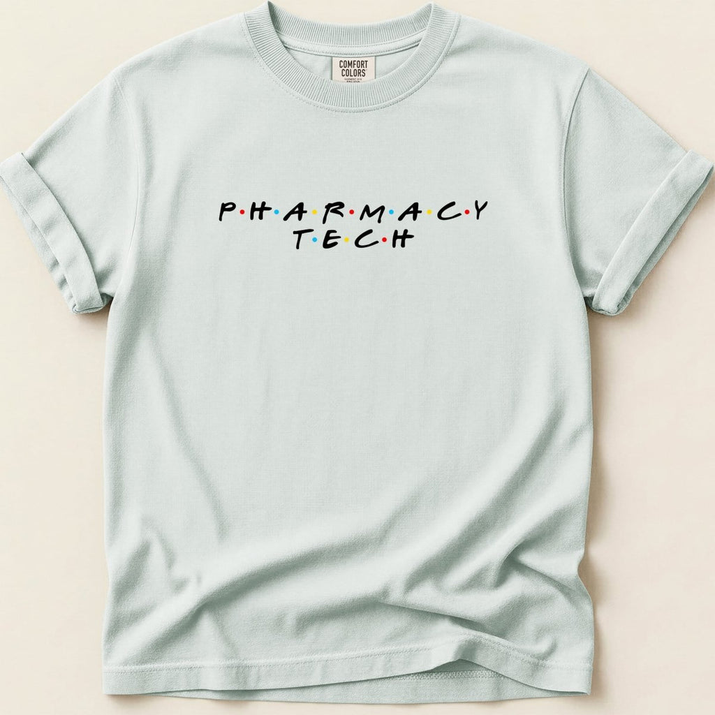 Pharmacy Tech Friends Font Tee - Adverse Reactions