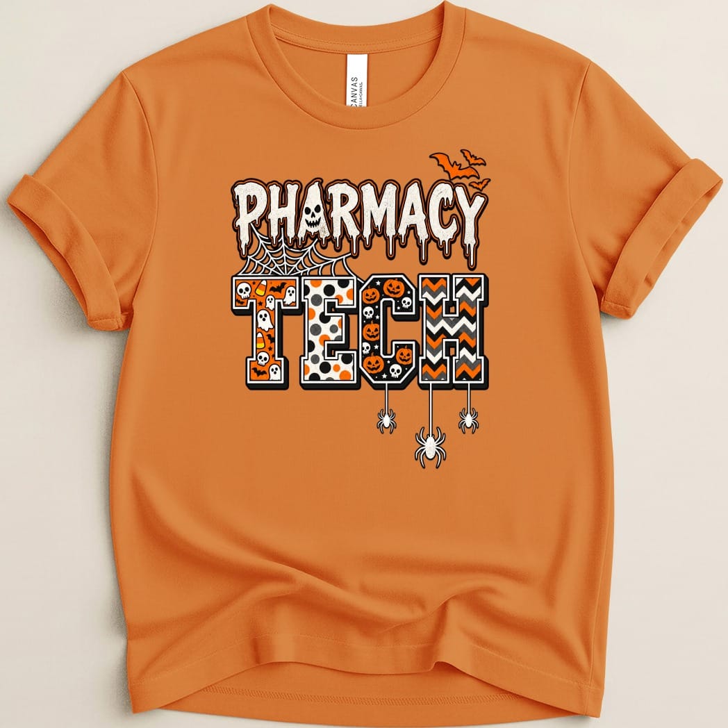Pharmacy Tech Halloween Tee - Adverse Reactions