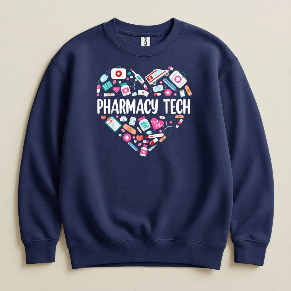 Pharmacy Tech Heart Sweatshirt & Hoodie - Adverse Reactions