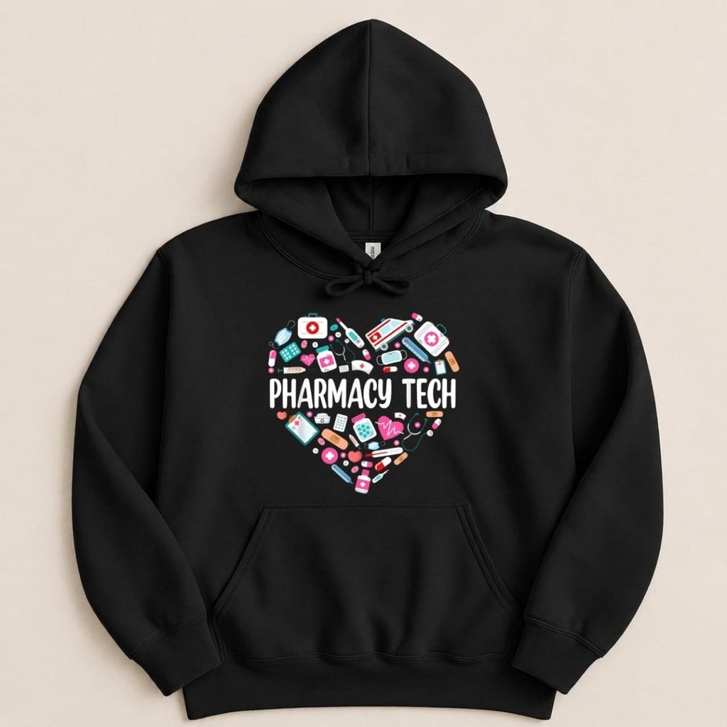Pharmacy Tech Heart Sweatshirt & Hoodie - Adverse Reactions